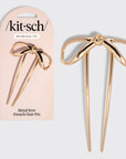 Mini Metal Bow French Hair Pin