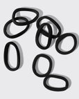 Recycled Seamless Hair Elastics 8pc Set- Black