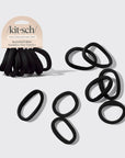 Recycled Seamless Hair Elastics 8pc Set- Black