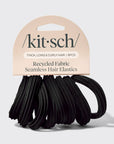 Recycled Seamless Hair Elastics 8pc Set- Black