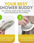 ShowerShroom Stealth Shower Hair Drain Catcher