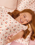 Satin Pillowcase - Cherry Print
