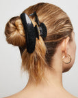 Black Glitter Recycled Plastic Claw Clip