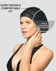Satin-Lined Waterproof Adjustable Swim Cap
