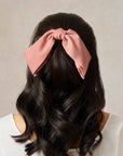 Recycled Fabric Bow Hair Clip - Rosewood