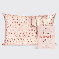 Satin Pillowcase - Cherry Print
