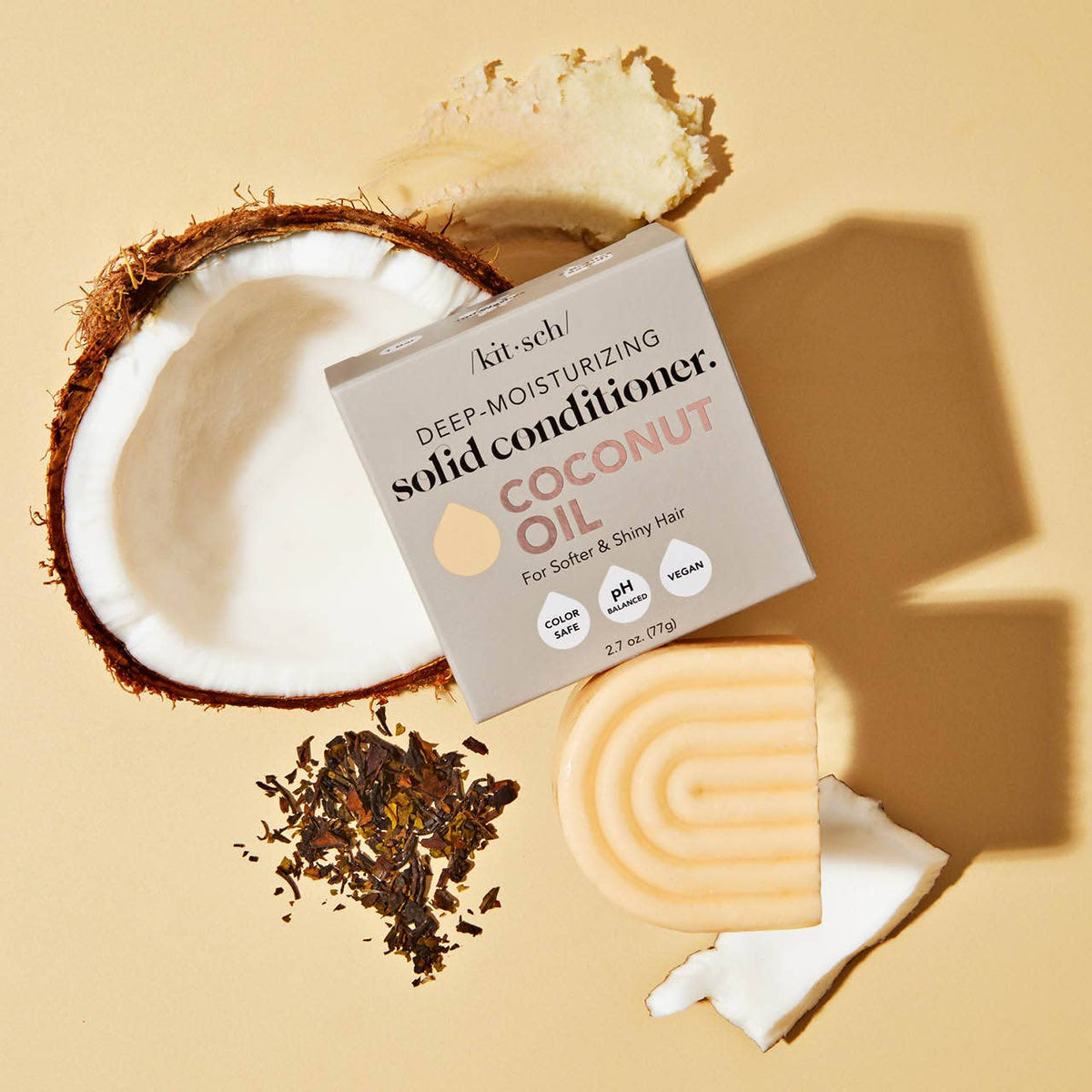 Coconut Oil Conditioner Bar & Mask for Dry Damaged Hair