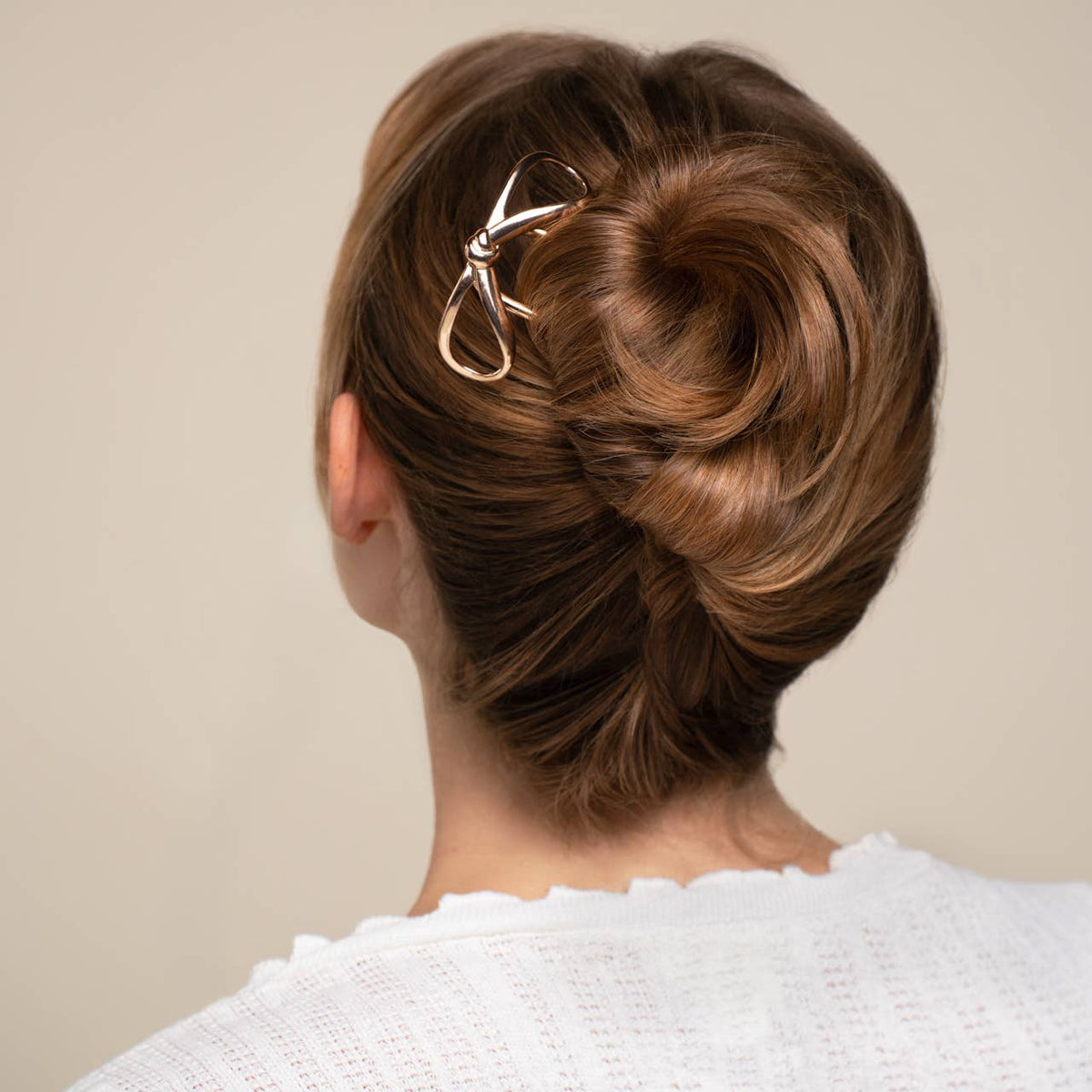 Mini Metal Bow French Hair Pin