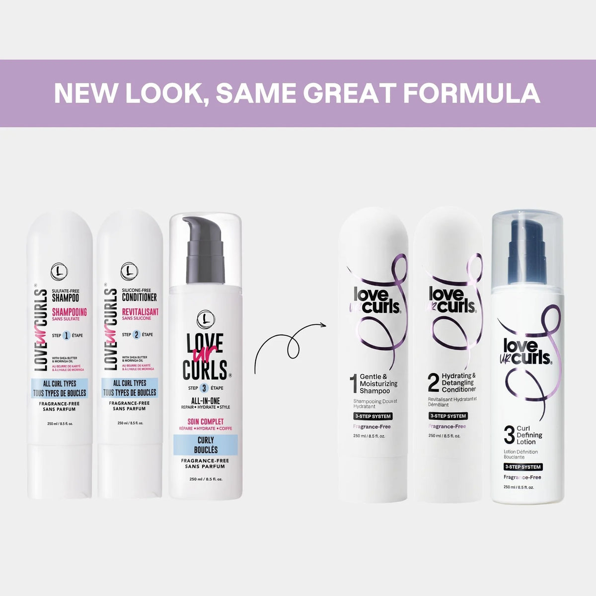 LUS Brands | Love Ur Curls 3 Step System - Fragrance-Free