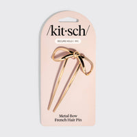 Mini Metal Bow French Hair Pin
