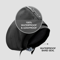 Satin-Lined Waterproof Adjustable Swim Cap - Adult & Kids Sizes