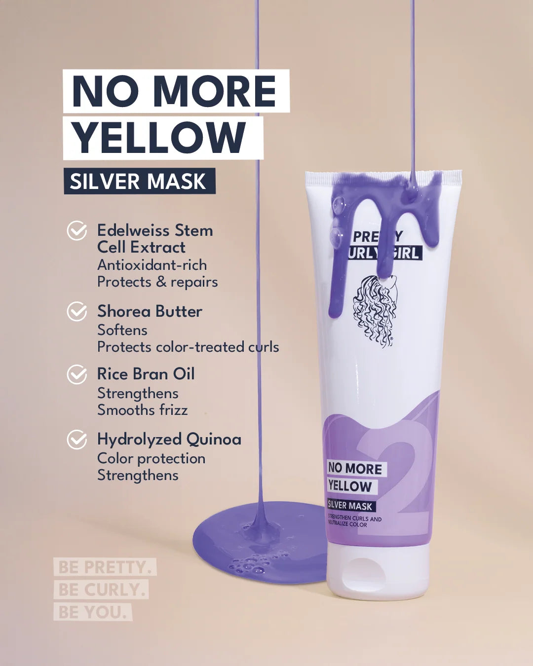 No More Yellow Silver Mask