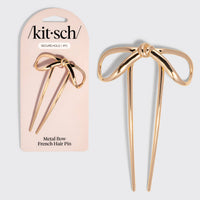 Mini Metal Bow French Hair Pin