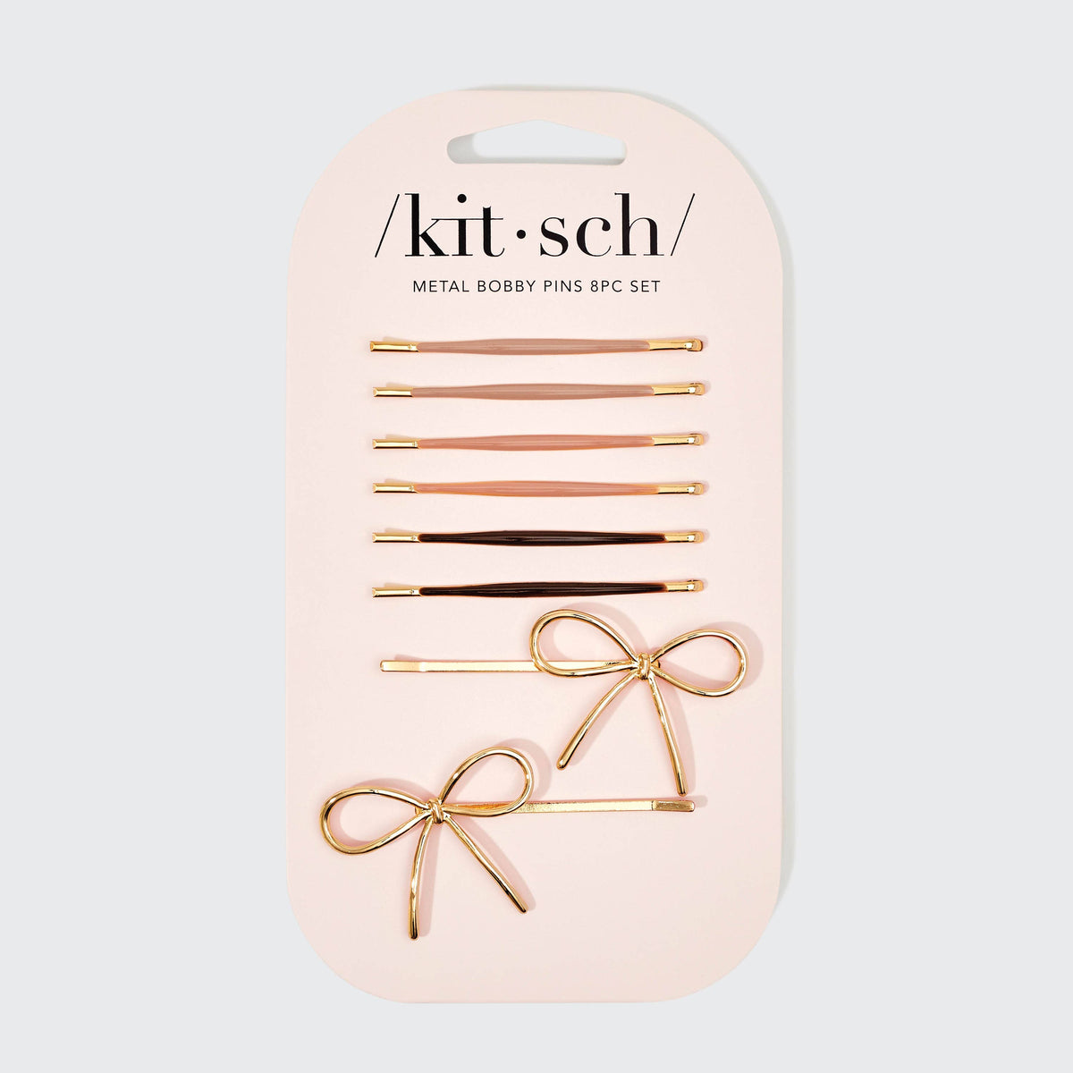 Metal Enamel Bow & Bobby Pins