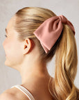 Recycled Fabric Bow Hair Clip - Rosewood