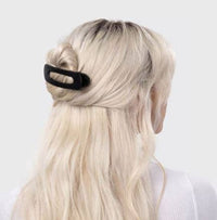 Flat Lay Claw Clip 2pc Black and Tortoise