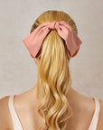 Recycled Fabric Bow Hair Clip - Rosewood