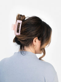 Rose Quartz Claw Clip