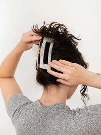 White Pearl Claw Clip