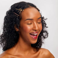 Metal Enamel Bow & Bobby Pins
