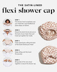 Satin Lined Flexi Shower Cap