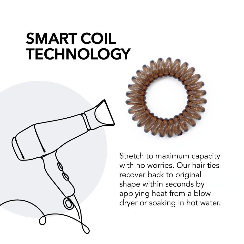 Waterproof Spiral Hair Tie Coils