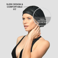 Satin-Lined Waterproof Adjustable Swim Cap - Adult & Kids Sizes