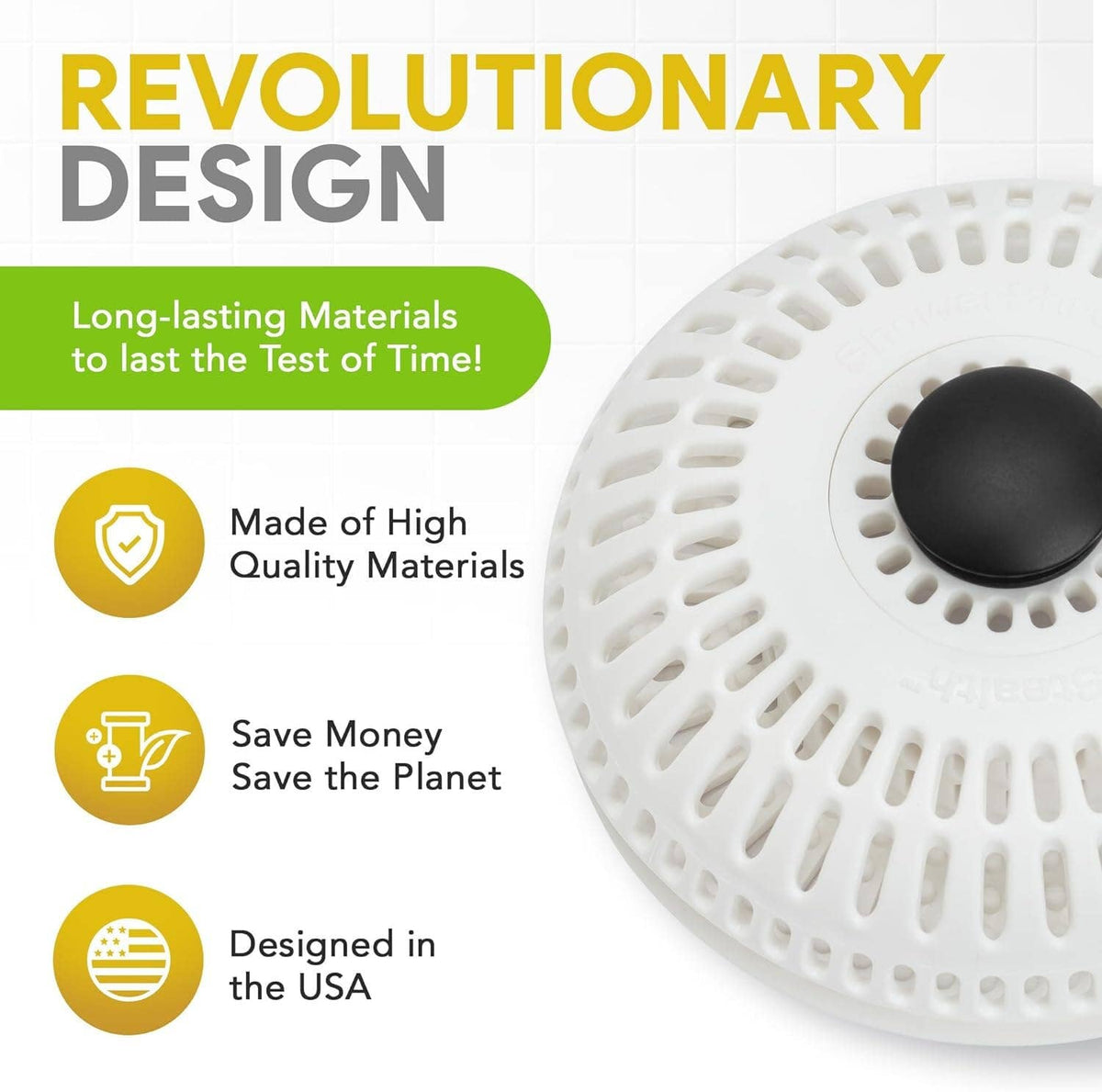 ShowerShroom Stealth Shower Hair Drain Catcher