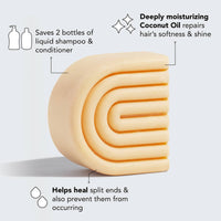 Coconut Oil Conditioner Bar & Mask for Dry Damaged Hair