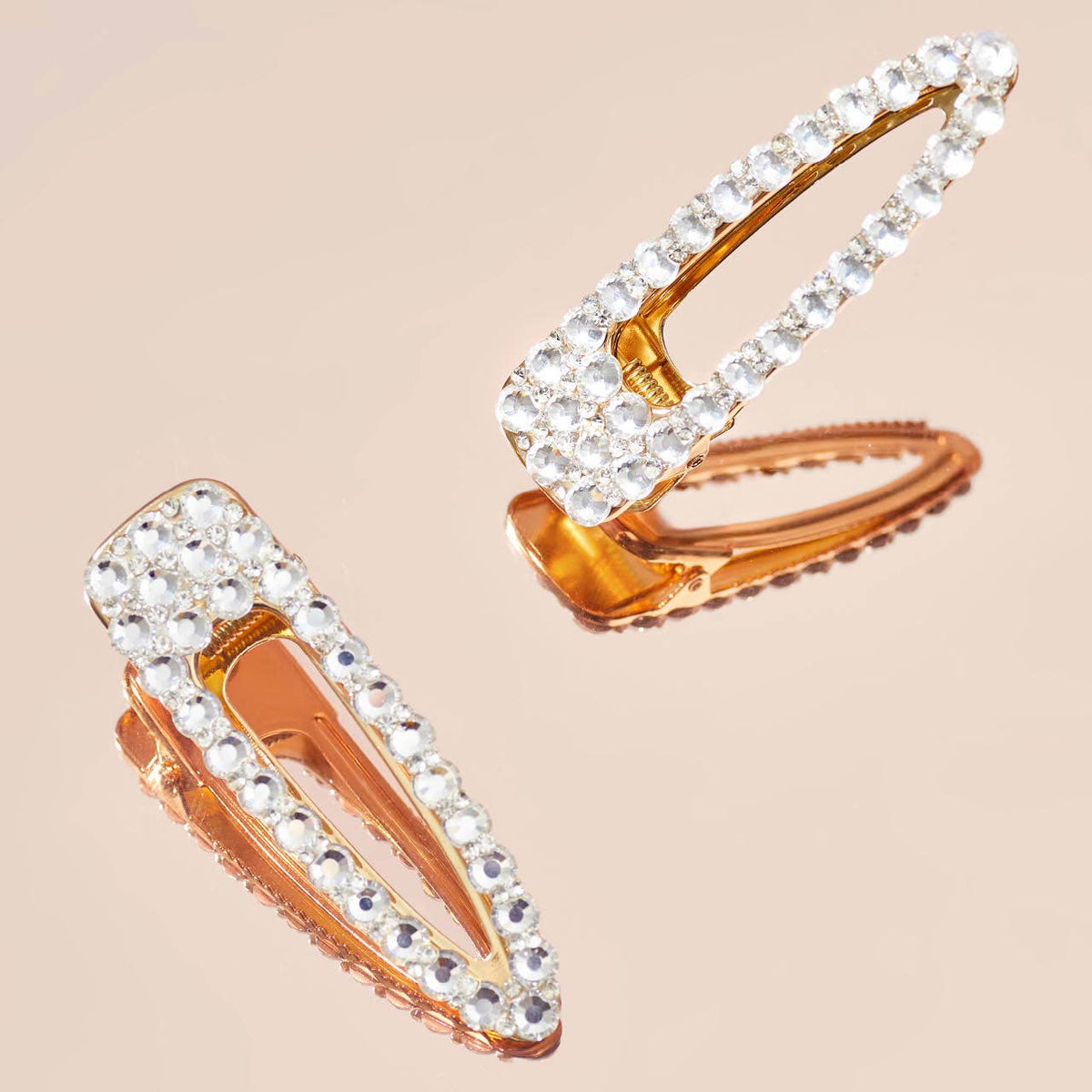 Metal Rhinestone Large Open Shape Hair Clip