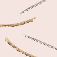 Metal Rhinestone Extra Long Bobby Pins