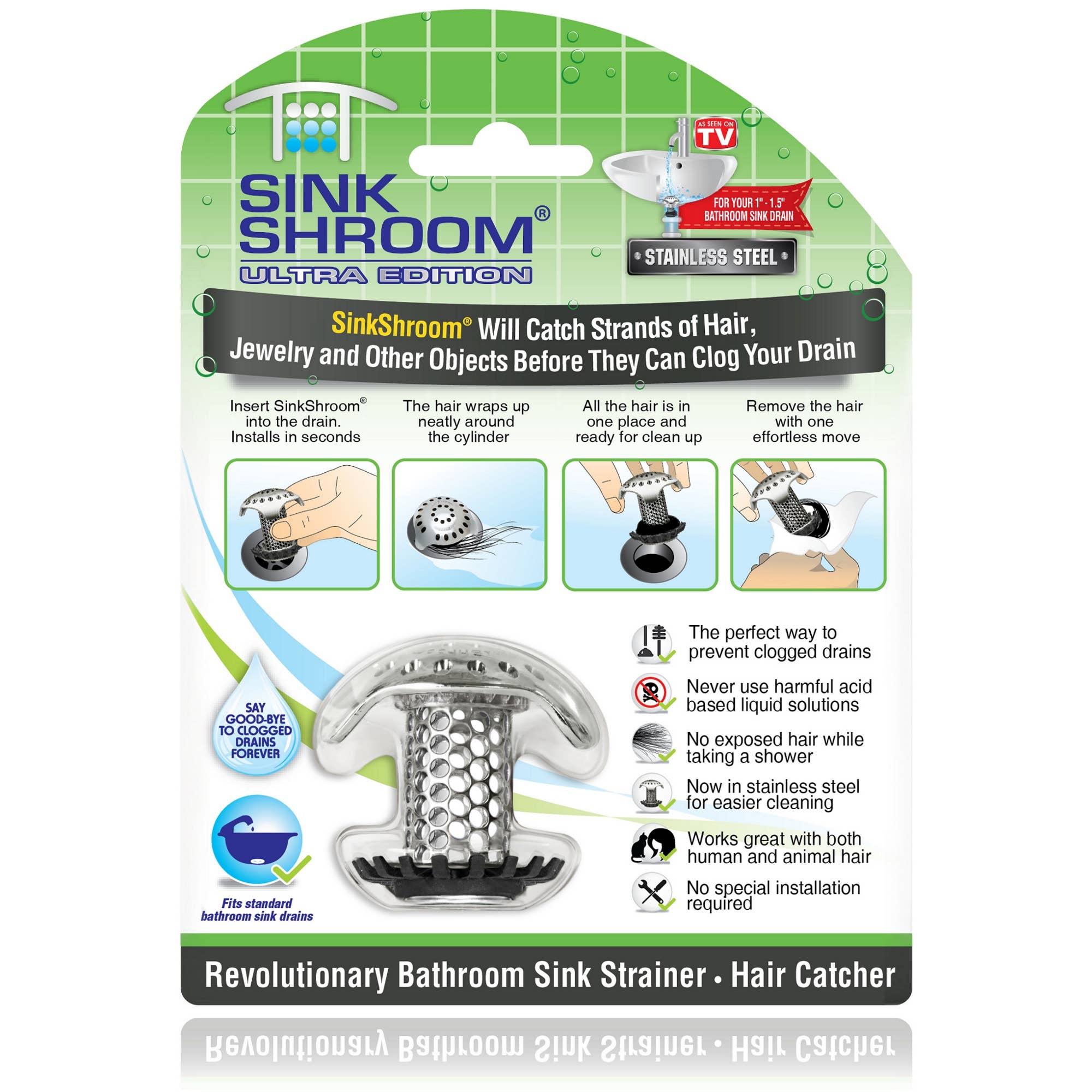 SinkShroom Ultra Bathroom Sink Strainer
