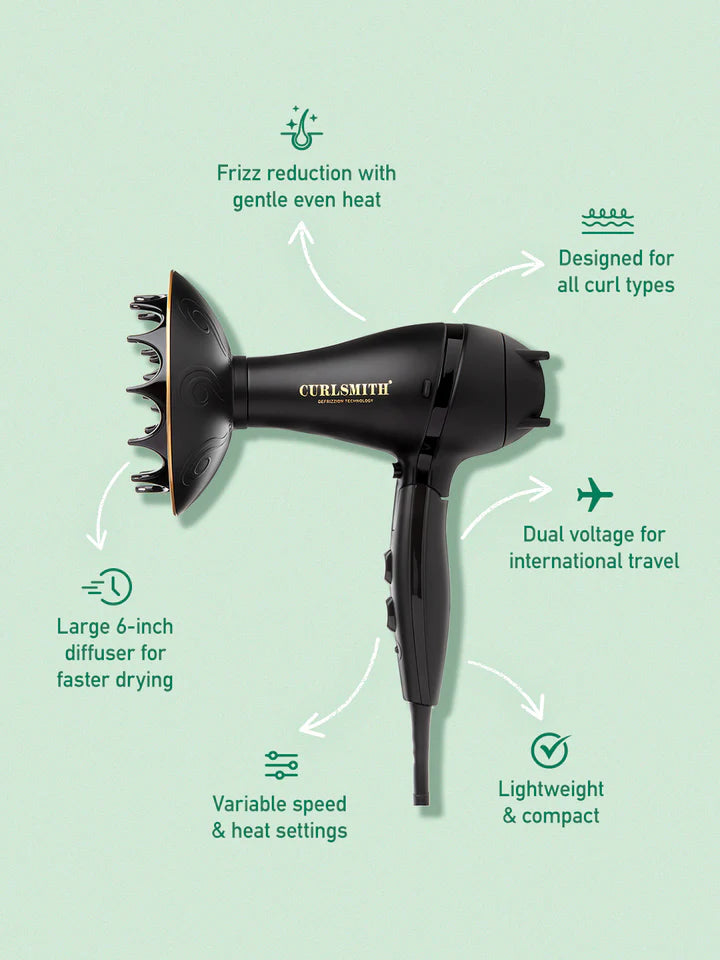 Curlsmith Big Diffuser Hair Dryer Curlsmith Travel Edition
