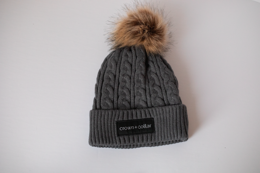 Crown & Collar Satin-Lined Toque - Grey