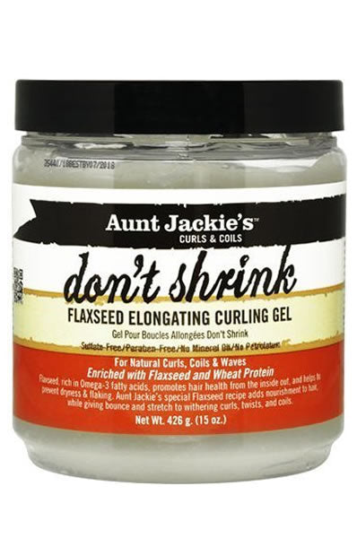 Aunt Jackie's Don't Shrink Flaxseed Elongating Curling Gel - Shop Now at Curl Warehouse