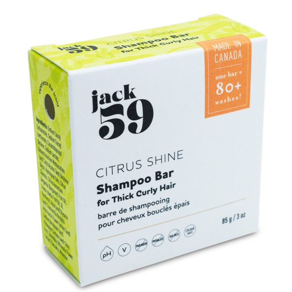 Citrus Shine Shampoo Bar for Thick Curly Hair